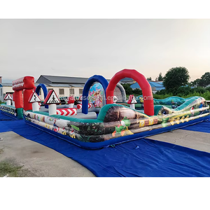 Детская гоночная надувная игровая дорожка для картинга, бампер, гоночная арочная трасса, надувная гоночная трасса - Product Image 4