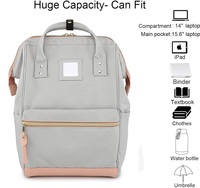 Sac à dos de voyage pour ordinateur portable 15,6 pouces pour femmes avec port USB, en toile imperméable, idéal pour l'université et le travail, personnalisable, vente en gros