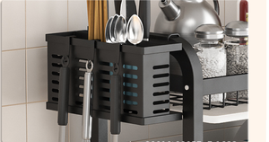 Edelstahl Gewürz Organizer Rack Wand Messer halter Werkzeug Lager regale Regale Geschirr Regal Küchen regal - Product Image 5