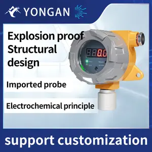 Alarm yüksek hassasiyetli 0-1000ppm karbon monoksit gaz alarm dedektörü ile otopark sabit CO sensörü