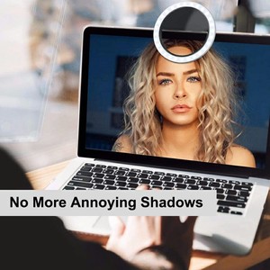 Mini Xách Tay LED Ảnh Tự Sướng Ánh Sáng Vòng <span class=keywords><strong>Flash</strong></span> USB Điền Vào Ánh Sáng Ban Đêm Điện Thoại Di Động Đèn Clip - Product Image 6