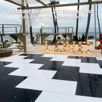Plancher de danse LED sans fil DMX RC, effet ciel étoilé scintillant, magnétique infini, portable pour mariage, événement, bar, DJ, scène, fête