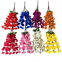 Ramas de Flores de Durazno Artificiales de Seda Hechas a Mano, Tallos Florales Realistas para Decoración de Bodas, Hogar y Eventos