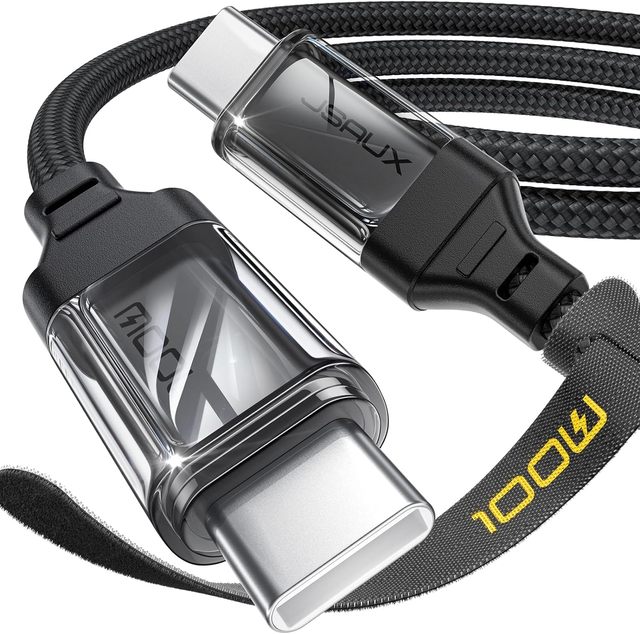 JSAUX 100W Charging Black USB C to USB C Cable