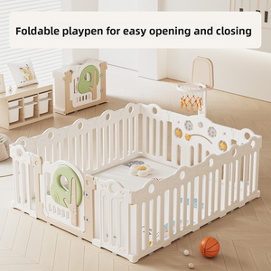 Corralito Plegable para Bebés con Tapete de Juego, Barrera de Seguridad para Niños Pequeños, Uso Doméstico Portátil y Seguro - Product Image 2