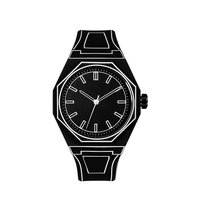 Montre-bracelet à quartz octogonale en silicone au design unique pour homme avec logo personnalisé Montre étanche sport polycarbonate pour homme à la mode