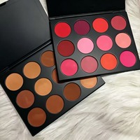 Nouvelle Arrivée Palette Professionnelle de Fards à Joues, Enlumineurs et Contours Minéraux Haute Pigmentation à Marque Blanche, Personnalisable, Scintillant, 12 Couleurs