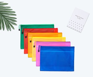 Waterproof PVC Mesh Zipper Document Bag <b>A4</b> B5 A5 B4 Transparent <b>File</b> Pouch Custom Logo Print for Office & School - Product Image 6