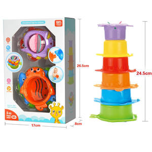Bebek banyo oyuncak 11 adet balık yığın su bardağı oyuncaklar - Product Image 3
