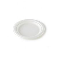 Assiettes rondes jetables en bagasse de canne à sucre biodégradable, blanches, pour fêtes, tailles 9''/10''/12''