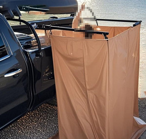 RV Suv <span class=keywords><strong>Car</strong></span> Outdoor <span class=keywords><strong>Camping</strong></span> Portable Toilette Douche Tente Pliable Pop up Portable Bath - Product Image 2