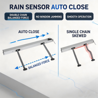 Nuevo Abreventanas Automático de Aleación de Aluminio con Sensor de Lluvia para Tragaluces, Techos y Cocinas