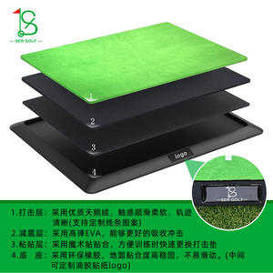 เสื่อซ้อมตีกอล์ฟ P3 ขนาด 120x80 ซม. ทำจากยาง พร้อมเส้นเป้าหมาย สำหรับฝึกซ้อมวงสวิงทั้งในร่มและกลางแจ้ง - Product Image 5