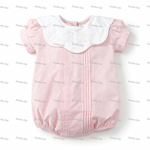 Abiti per Bambine in Tessuto Primavera Estate Monogramma Vestiti per Bambine con Colletto Peter Pan Set di Abbigliamento per Bambini - Product Image 2