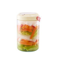 Bocal en verre alimentaire hermétique avec couvercle, double ouverture, design épaissi avec passoire intégrée, pot à cornichons, récipient de camping extérieur