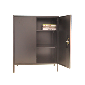 خزانة معدنية بطبقتين لتحميل المستندات في الأثاث المكتبي العصري مع باب متحرك خزانة فولاذية بطول نصف المتر 1015 مم ورفوف قابلة للتعديل - Product Image 5