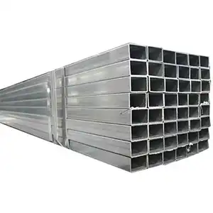 ASTM 50X50 S355 Gi Tubos de acero cuadrados de sección hueca Tubo cuadrado galvanizado