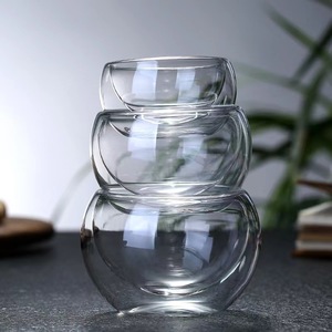 Thickened Anti-Scalding Insulated Glass Cup Vacuum-Free Kung Fu Tea Cup Household Transparent Double-Layer Handleless Cup - Product Image 4