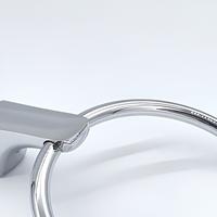 Moderno Toallero de Pared de Acero Inoxidable y Aleación de Zinc Cromado, Ecológico, Resistente al Óxido, Accesorio de Baño para Hogar y Hotel