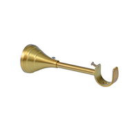 Supports de tringle à rideaux modernes dorés, supports muraux simples ou doubles en métal pour tringles à rideaux, kit de décoration pour quincaillerie de fenêtre