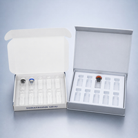 Boîtes d'emballage holographiques pour flacons de peptides, les plus vendues, boîtes d'emballage en verre pour flacons, stylos, avec fermeture magnétique et dorure à chaud