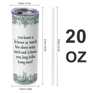 Gobelet isotherme en acier inoxydable de 20 oz à double paroi, imprimé sur mesure, cadeau de fête - Product Image 1