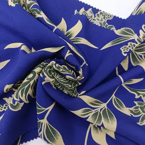 Modisches kunden spezifisches Design Gewebte Blumen 100% Rayon bedruckter Challis-Stoff für die Kleider herstellung