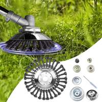 Brosse à fil d'acier de 8 pouces à essence, tête de coupe universelle, utilisée pour la tonte de la pelouse, l'élimination des mauvaises herbes et la décapage de la rouille
