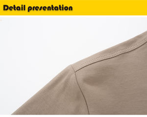 Camiseta de Hombre de 120 g/m², Mezcla de Algodón y Spandex, Transpirable, de Secado Rápido, Antiarrugas, Suave al Tacto, con Parche de Cuero y Ribete en Contraste - Product Image 5