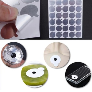 Pinky leem Grafted Eyelash Extension Glue <b>Holder</b> Pallet Wholesale Disposable Glue Stickers Glue Pads Tin Foil Gasket <b>Makeup</b> Tool - Product Image 1