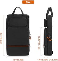 Sac de voyage grande capacité baguettes de tambour sac suspendu baguettes de tambour avec fenêtre pour carte d'identité