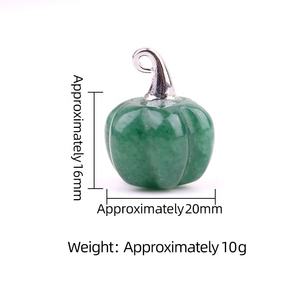 Pendentif citrouille d'Halloween de 20 mm, chapeau de sorcière, micro-paysage, décoration de la maison, améthyste, gravure sculptée à la main, décoration - Product Image 5