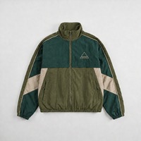 Veste de survêtement unisexe rétro légère, résistante au vent et hydrofuge, avec fermeture éclair intégrale, fabrication sur mesure, production OEM