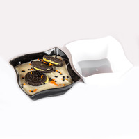 Nouveau produit créatif : Plat à dessert 180 ml en plastique PS jetable, emballage pour gâteau, salade, collation, plat pour apéritif et plats occidentaux