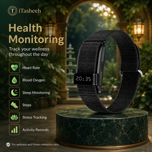 iTasbeeh Smart Bracelet Nylon Band OLED Display Heart Rate Sleep Monitor Activity Tracker Unisex Sports Style - Product Image 1