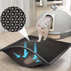 NOUVEAU Tapis de litière personnalisé non toxique imperméable et écologique pour bac à litière en nid d'abeille double couche anti-chat - Product Image 1