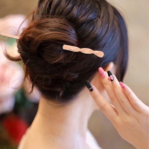 Tùy Chỉnh Xoắn Tortoiseshell Acetate Tóc Đũa Dài Tạo Kiểu Tóc Pins Và Trang Trí Kẹp Tóc Bánh Hairforks Gậy - Product Image 3