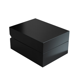 Elegante Caja de Almacenamiento Rectangular Negra de Alto Brillo, Paquete de Madera MDF Cortada con Láser para Perfumes, Personalizada, de Alta Gama, Hecha a Mano, para Cuidado Personal - Product Image 3
