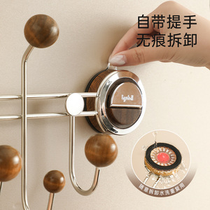 Hanging Rack Suction Cup Door Hanger Removable With Handle For Bathroom Kitchen Storage Coat Hooks - Product Image 1