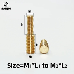 Adaptador de latón de doble cabezal con rosca reductora continua M3 M4 M5 M6 M8 M10, conversión macho-macho, <span class=keywords><strong>perno</strong></span> de ajuste para ordenador - Product Image 3