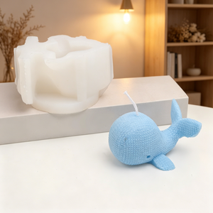 6 styles de moules en silicone pour bougies animales tricotées, formes 3D réaliste de tortue/baleine/ours/chien/<span class=keywords><strong>licorne</strong></span>, moule en résine/plâtre pour <span class=keywords><strong>décoration</strong></span> intérieure - Product Image 5