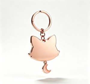 Cute Fox Enamel Metal Key Chain Rose Gold <b>Keyring</b> Animal Pendant Bag <b>Charm</b> Gift - Product Image 3