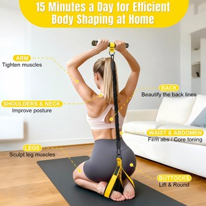 CZFIT Upgraded Pedal Resistance Band with Handle and 3 Tube Sit up <b>Exercise</b> Equipment for Abdomen Waist Arm Core/<b>ABS</b> - Product Image 4