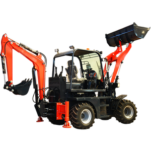 Mini Retro expladora <span class=keywords><strong>4</strong></span>-roda Towable Mini Backhoe Loader dengan komponen inti mesin Motor bantalan pompa Gearbox PLC - Product Image 5