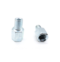 Vis d'adaptation de rétroviseur à filetage droit/gauche plaquée zinc pour moto, vélo électrique et vélo (M8/M10)