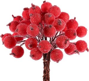 Baies de <span class=keywords><strong>houx</strong></span> artificielles givrées GM Fake 12 mm Mini Christmas Fruit Berry Flower Decor - Product Image 6