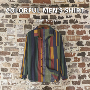 Nouvelle Chemise Décontractée Homme Printemps à Pois Colorés Manches Longues Col Revers Respirante en Fibre de Polyester Infroissable Style Urbain - Product Image 2