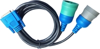 Câble de diagnostic LANLIN DB15 vers Type2 9 broches 6 broches en Y pour NEXIQ USB Link 1 Camion lourd J1939 J1708