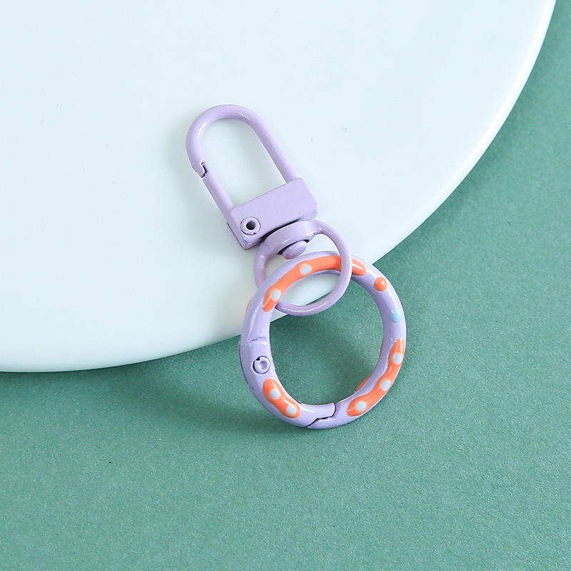 [Purple] Donut Spring Hook Door Lock