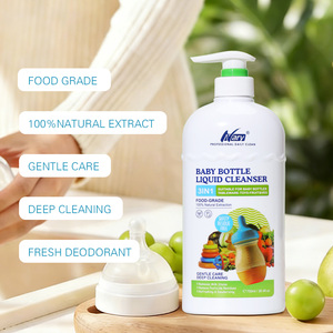 OEM/ODM NARY 3-in-1 Baby Bottle Liquid Cleaner 750ml Food Grade Mild Formula Natural Remove Milk Stain Safe <strong>Cleaning</strong> <strong>Products</strong> - Product Image 2
